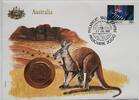 Australien 20 Cents Münze und Briefmarke Numisbrief -