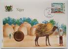 Niger 5 Francs Münze und Briefmarke Numisbrief -