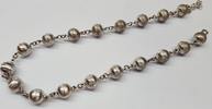 Antikes 835er Silber Collier Kette mit Kugeln Silberkette rhodoniert -