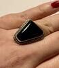 Silberring mit Onyx 925er Sterling Silber Silberschmuck -