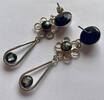 Silber Ohrhänger/ Stecker mit Perlmutt Silberschmuck -