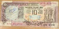 Indien 10 Rupien Banknote -