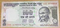 Indien 100 Rupien Banknote -
