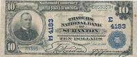 USA - Vereinigte Staaten v. Amerika $ 10 Dollars Banknote, The Traders Nationalbank Scranton -