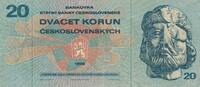 Tschechoslowakei 20 Korun Banknote -