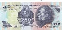 Uruguay 50 Pesos 1989 Banknote Geldschein Cincuenta Nuevos Pesos Bankfrisch 5,00 EUR prix TTC + 6,00 EUR frais d'envoi