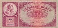 Czechoslovakia / Tschechoslowakei 50 Kronen Korun Banknote, SPECIMEN -