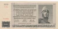 Czechoslovakia / Tschechoslowakei 5000 Korun Kronen Böhmen & Mähren, Banknote, SPECIMEN, Serie: A -