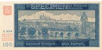 3. Reich, Czechoslovakia / Tschechoslowakei 100 Kronen Korun Böhmen & Mähren, Banknote, SPECIMEN, Serie: B -