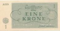 3. Reich, Czechoslovakia / Tschechoslowakei 1 Krone Getto Theresienstadt, Banknote -