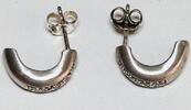 Silberschmuck 925er Silber Sterling Silber Halbe Hoop Ohrringe mit Steinen -
