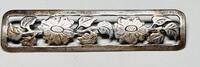 Silberschmuck 835er Silber Große längliche Handarbeit Brosche -