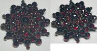 Edelstein Schmuck Granat Brosche, Double Tombak -
