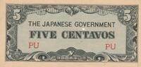 Philippinen, Japanische Besetzung 5 Centavos Banknote -