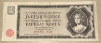 Böhmen & Mähren 50 Korun Banknote -