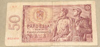 Tschechoslowakei 50 Korun Banknote -
