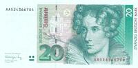 Deutschland BRD 20 Deutsche Mark DM Standardnote, AA/U -