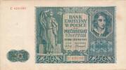 50 Zlotych Zloty 1941 Polen Banknote II