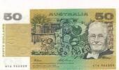 Australien $ 50 Dollars Banknote, Fraser Evans -