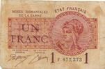Deutsches Reich Deutschland Frankreich 1 Franc Saar Saargebiet Saarland -