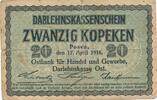 Deutsches Reich Deutschland Russland 20 Kopeken Deutsche Besatzungsausgaben, Ostbank Posen, Darlehnskasse Ost -