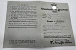 3. Reich, Deutschland 2. Weltkrieg Militaria Ehrenzeichen Abzeichen Nationalsozialistisches Fliegerkorps (NSFK) Ausweis, Gruppe 15. (Schwaben) -