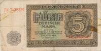 Deutschland DDR 5 Deutsche Mark Banknote rot Serie FM -