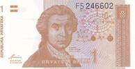 Kroatien 1 Dinar Banknote -