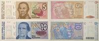 Argentinien 5, 10 Australes Banknote 2 Stück -