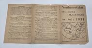 Deutschland Weimarer Republik 3. Reich Passagierschiff M.S. Monte Rosa Nordmeerfahrt, Deutscher Akademiker, Informationsblatt Broschüre -