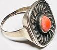 Silberschmuck 800er Silber Silberring, Sterling Silver und orenger Kora... 25,00 EUR  + 6,00 EUR frais d'envoi