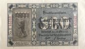 Deutschland, Deutsches Reich 500 Mark 1 x Notgeldschein, Stadtkassenschein -
