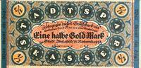 Deutschland, Deutsches Reich 1/2 Gold Mark 1 x Notgeldschein, STADTSPARKASSE BIELEFELD -