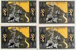 Deutschland, Deutsches Reich 4 x 50 Pfennig 4 x Notgeldschein, Bad Blankenburg Thüringen -