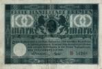 Deutschland, Deutsches Reich 100 Mark 1 x Notgeldschein, Freie Hansestadt Bremen -