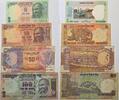 Indien 5, 10, 50, 100 Rupees Banknote 4 Stück -