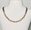 Silberschmuck 925er Silber Geflochtene 925er Silber Halskette- tricolor Italy Schmuck -
