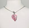 Silberschmuck 925er Silber Rosa Pflanze Blatt Silber Halskette -