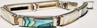 Silberschmuck 925er Silber Vintage Sterlingsilber armband mit Perlmutt -