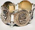 Silberschmuck 900er Silber Vintage JFG Inka Graviert Silberarmband -