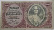 Österreich 5000 Kronen Banknote, mit Aufdruck Deutschösterreich -