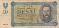 Slowakei Slovakei 10 Korun Banknote -
