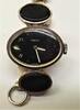 Silberuhr 835er Silber Uhr Freco Swiss Handaufzug Damenuhr mit Onyx vintage -