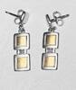 Silberschmuck 925er Silber Silber Ohrringe Ohrstecker bicolor -