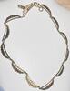 Antik Schmuck Vintage Collier mit Fächer Gliedern -