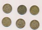 Frankreich 1 Franc Münzenlot Lot 6 x 1 Franc 1921 1922 1923 1924 1925 1927 Paris -