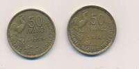 Frankreich 50 Francs Münzenlot Lot 2 x 50 Francs -