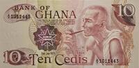 Ghana 10 Cedi 1978 Banknote unc- 9,00 EUR  + 6,00 EUR frais d'envoi