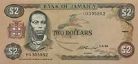 Jamaica 2 Dollars 1993 Banknote II 26,00 EUR  + 6,00 EUR frais d'envoi