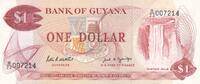 Guyana 1 Dollar 1966-92 Banknote unc 8,00 EUR  + 6,00 EUR frais d'envoi